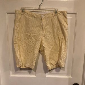Polo brand seersucker yellow shorts size 12